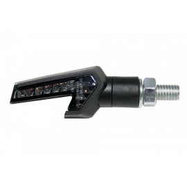 LED INDICATOR STRADA BLACK E-MARKED PAIR