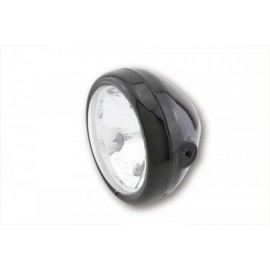 5 3/4 INCH MAIN HEADLIGHT PECOS SHINY BLACK