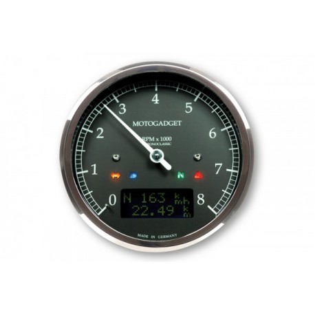 MOTOSCOPE CLASSIC REV COUNTER DARK EDITION 8.000 RPM