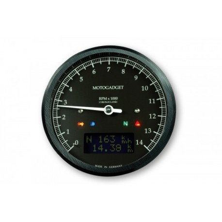 MOTOSCOPE CLASSIC REV COUNTER DARK EDITION 14.000 RPM