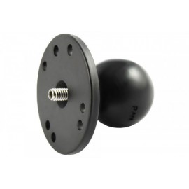 BASE PLATE WITH 1/4 INCH-20 MALE THREADED POST - 1.5 INCH C-BALL FOR CAMERAS