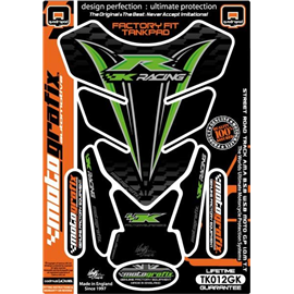 PROTECTOR DEPOSITO 4PCS NEGRO/VERDE KAWASAKI