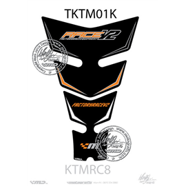 PROTECTOR DEPOSITO 2PCS NEGRO/NARANJA KTM RC8