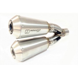 STAINLESS STEEL EXHAUST BMW R NINE T 14- DUAL EXIT SLIP ON RACING