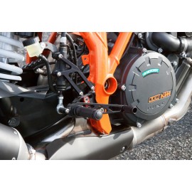 2SLIDE REARSET KTM 1290 SUPER DUKE R BLACK MOUNTING PIECE RED
