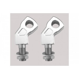 ALU-RISER CRANKED 60 MM HIGH POLISHED 22MM FIXING WITH WIRE THROUGH