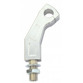 ALU-RISER CRANKED 120 MM HIGH POLISHED 22MM FIXING WITH WIRE THROUGH