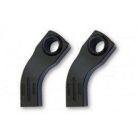ALU-RISER CRANKED 100MM HIGH BLACK 1 INCH