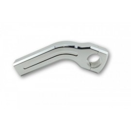 ALU-RISER CRANKED 150MM HIGH POLISHED 22MM FIXING WITH WIRE THROUGH