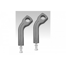 ALU-RISER CURVED STYLE BLACK 150 MM,1 1/4 INCH