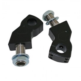 ALU-RISER CRANKED 60MM HIGH BLACK,1INCH