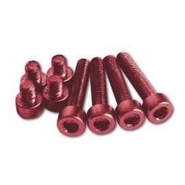 ALUMINIUM SCREW SET M5 RED ANODIZED