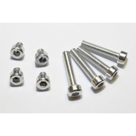 ALUMINIUM SCREW SET M4 SILVER ANODIZED