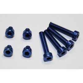 ALUMINIUM SCREW SET M4 BLUE ANODIZED